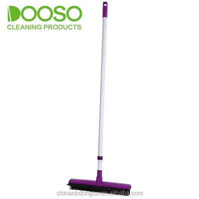 Cleaning Floor Push Broom Long Handle Rubber Bristles Sweeper Squeegee