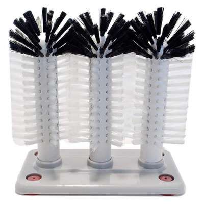 3pcs Glass brush bottle brush with suction